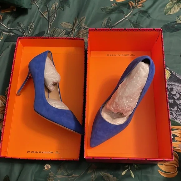 Tory Burch ELANA 85MM Pump Kid Suede - Picture 7 of 8